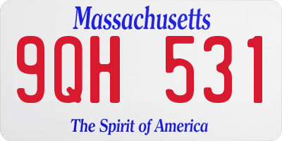 MA license plate 9QH531