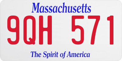 MA license plate 9QH571