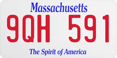 MA license plate 9QH591