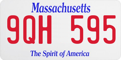 MA license plate 9QH595