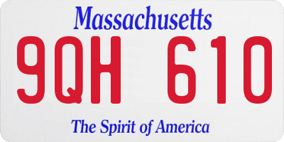 MA license plate 9QH610