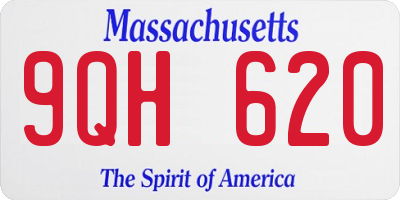 MA license plate 9QH620