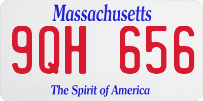 MA license plate 9QH656