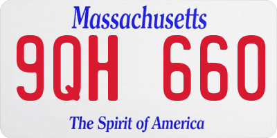 MA license plate 9QH660
