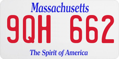 MA license plate 9QH662