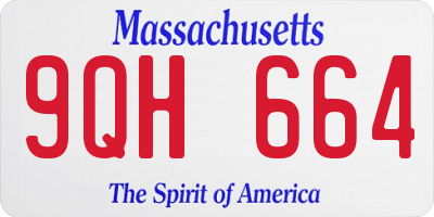 MA license plate 9QH664