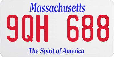 MA license plate 9QH688
