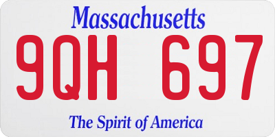 MA license plate 9QH697