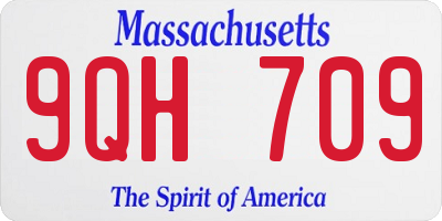 MA license plate 9QH709