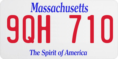 MA license plate 9QH710
