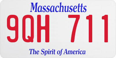 MA license plate 9QH711