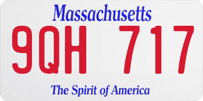 MA license plate 9QH717