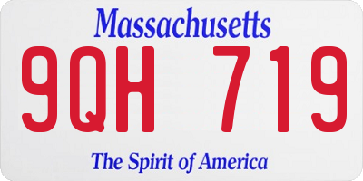 MA license plate 9QH719