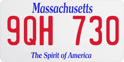 MA license plate 9QH730