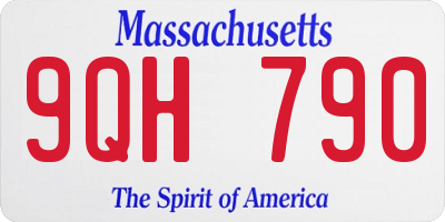 MA license plate 9QH790