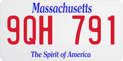 MA license plate 9QH791