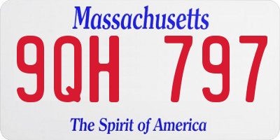 MA license plate 9QH797