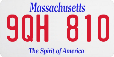 MA license plate 9QH810