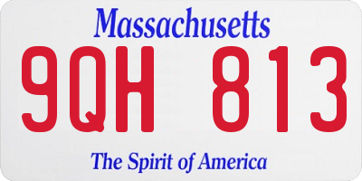 MA license plate 9QH813