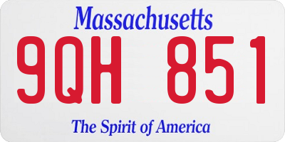 MA license plate 9QH851