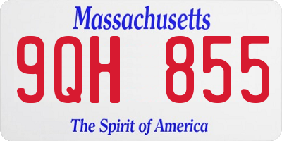 MA license plate 9QH855