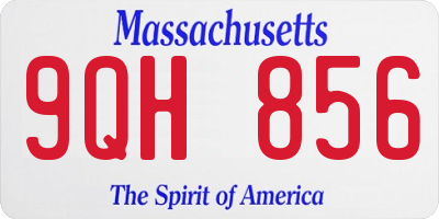 MA license plate 9QH856