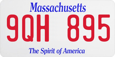 MA license plate 9QH895