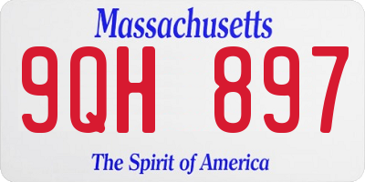 MA license plate 9QH897