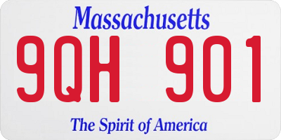MA license plate 9QH901