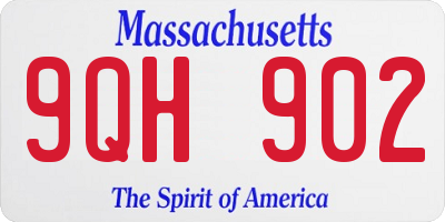 MA license plate 9QH902