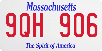 MA license plate 9QH906