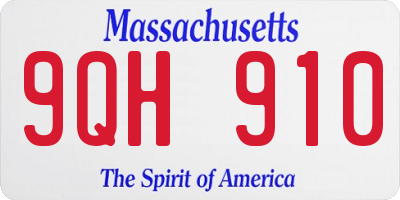 MA license plate 9QH910