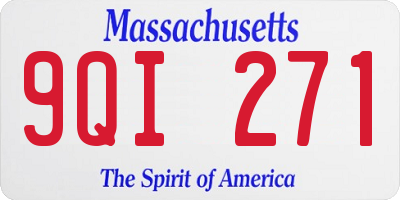 MA license plate 9QI271