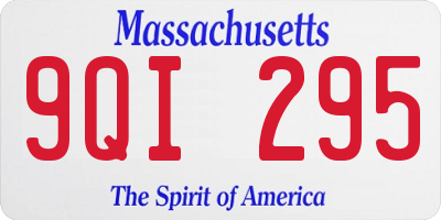 MA license plate 9QI295