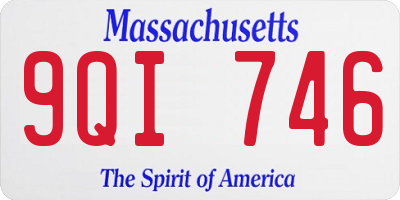 MA license plate 9QI746