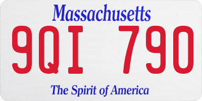 MA license plate 9QI790