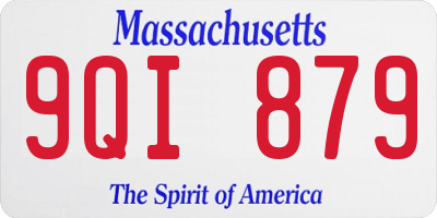 MA license plate 9QI879