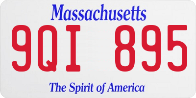 MA license plate 9QI895