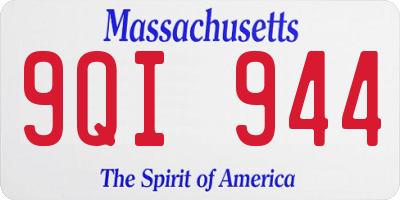 MA license plate 9QI944