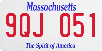 MA license plate 9QJ051