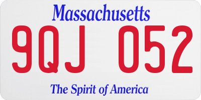 MA license plate 9QJ052