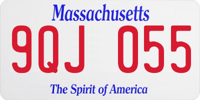 MA license plate 9QJ055