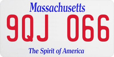 MA license plate 9QJ066