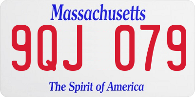 MA license plate 9QJ079
