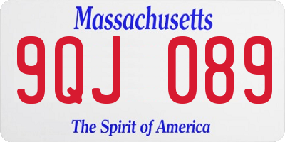 MA license plate 9QJ089