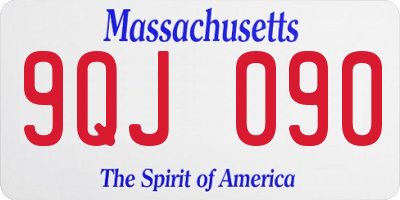 MA license plate 9QJ090