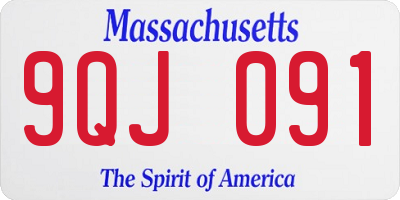 MA license plate 9QJ091