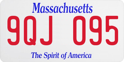 MA license plate 9QJ095