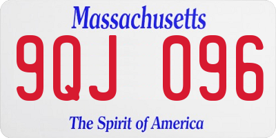MA license plate 9QJ096