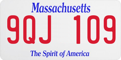 MA license plate 9QJ109